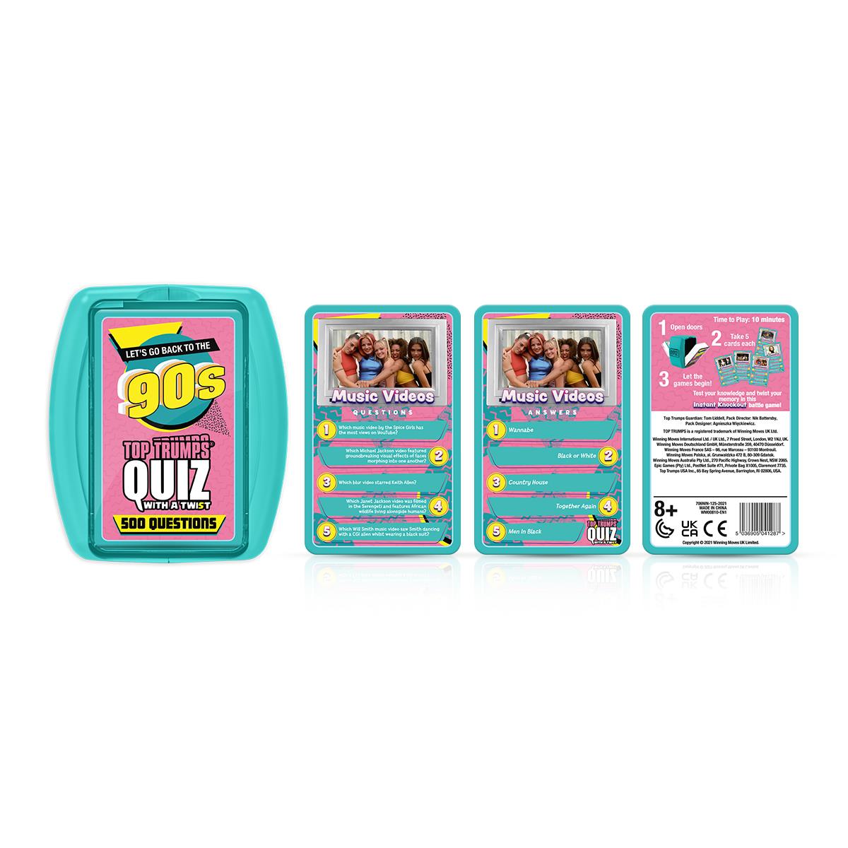 1990's Top Trumps Quiz Card Game
