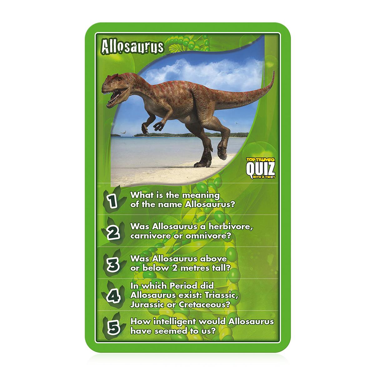 Dinosaurs Top Trumps Quiz Card Game