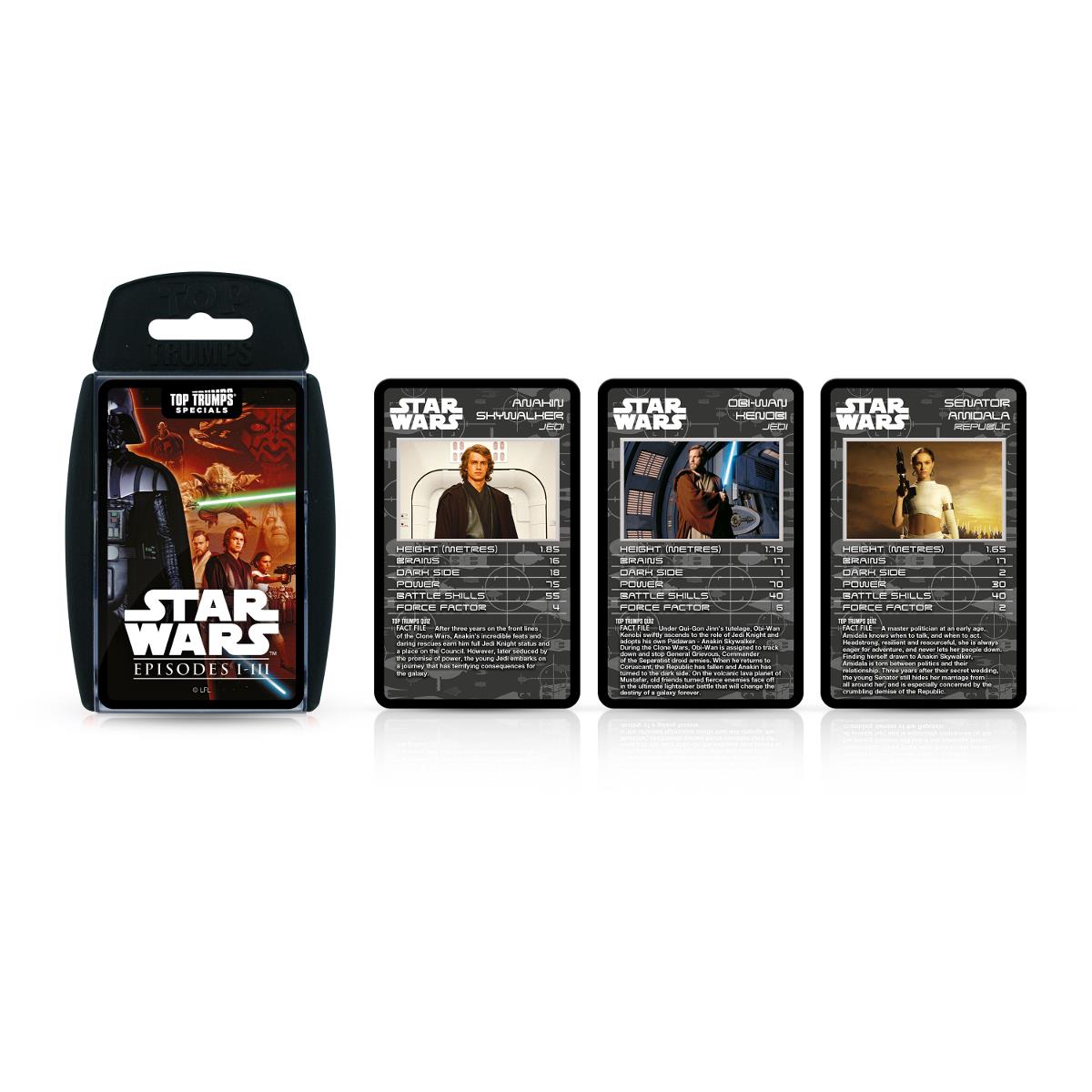 Star Wars Episodes 1-3 Top Trumps Card Game
