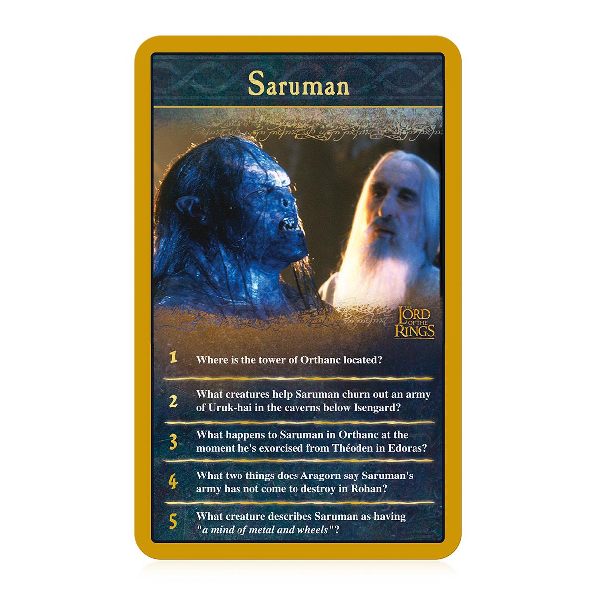 The Lord of the Rings Top Trumps Quiz Game Card Game