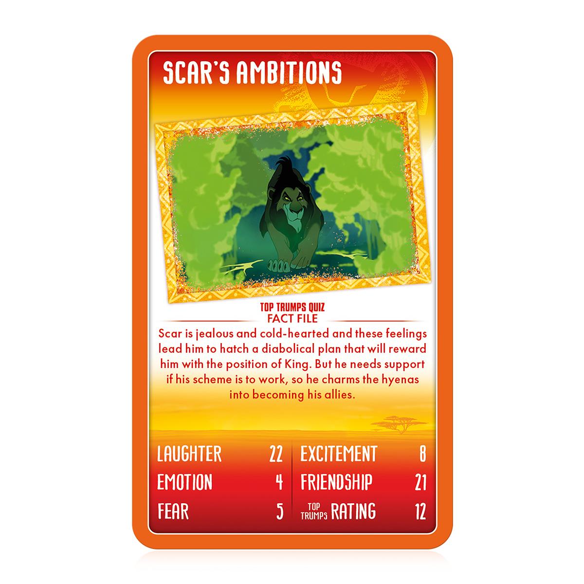 Lion King Top Trumps Card Game