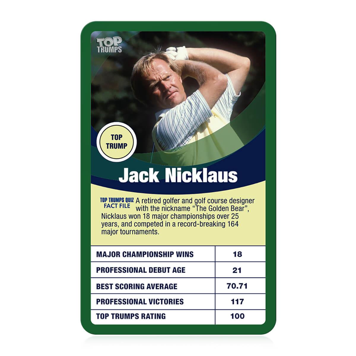 Greatest Golfers Top Trumps Card Game | Top 30 Golf Legends