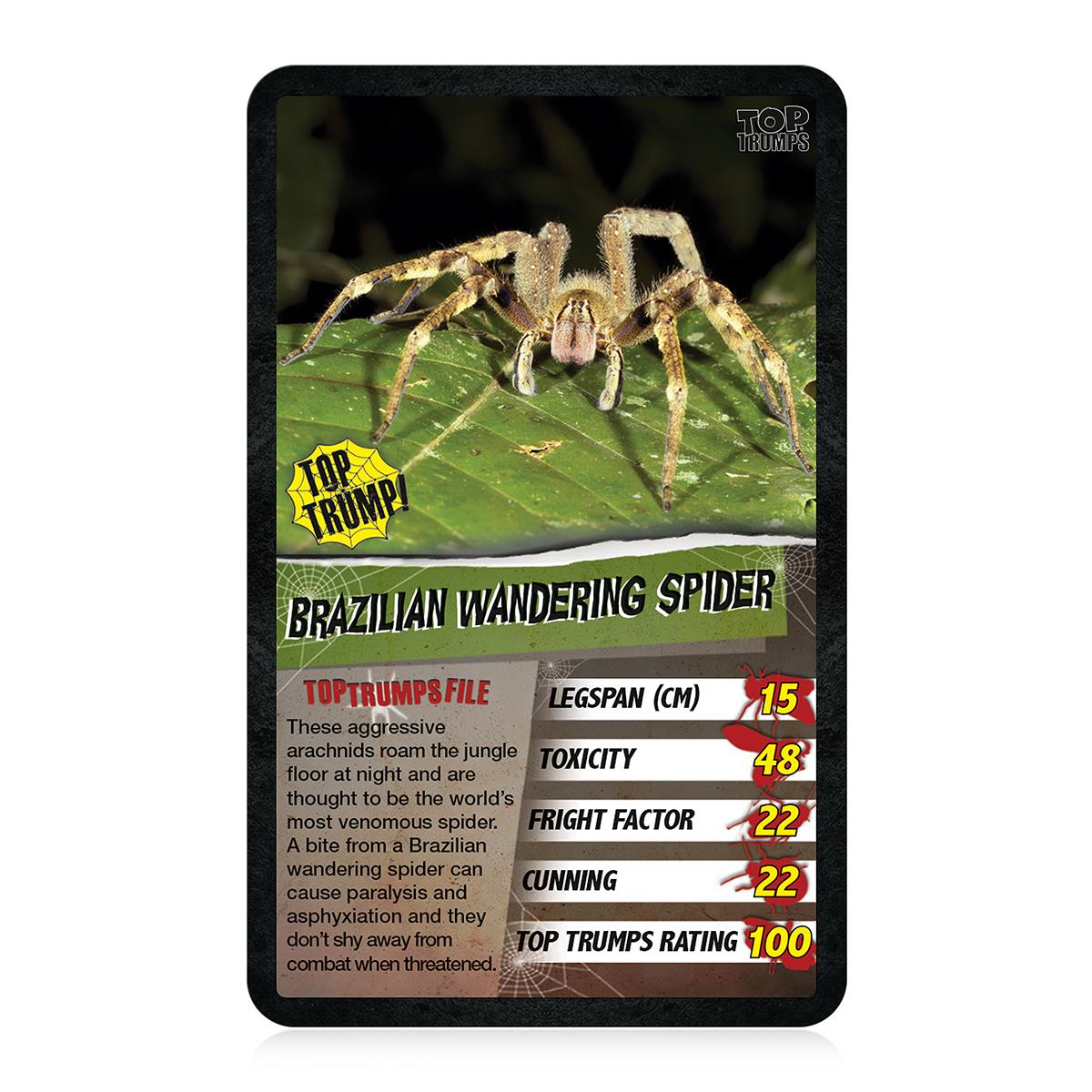 Spiders Top Trumps Card Game
