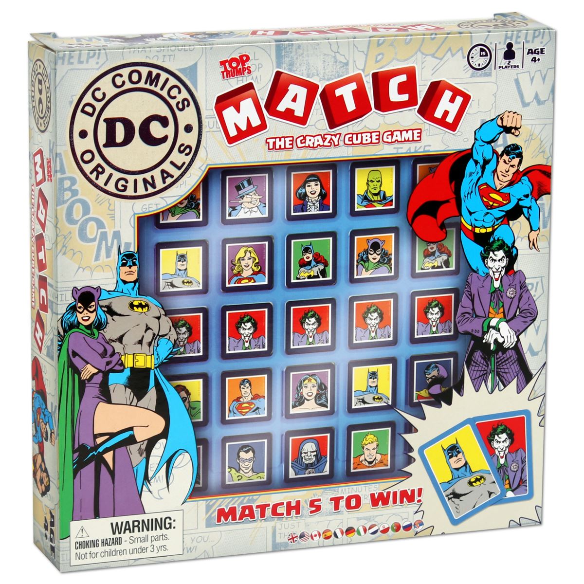 DC Comics Match Top Trumps - The Crazy Cube Game