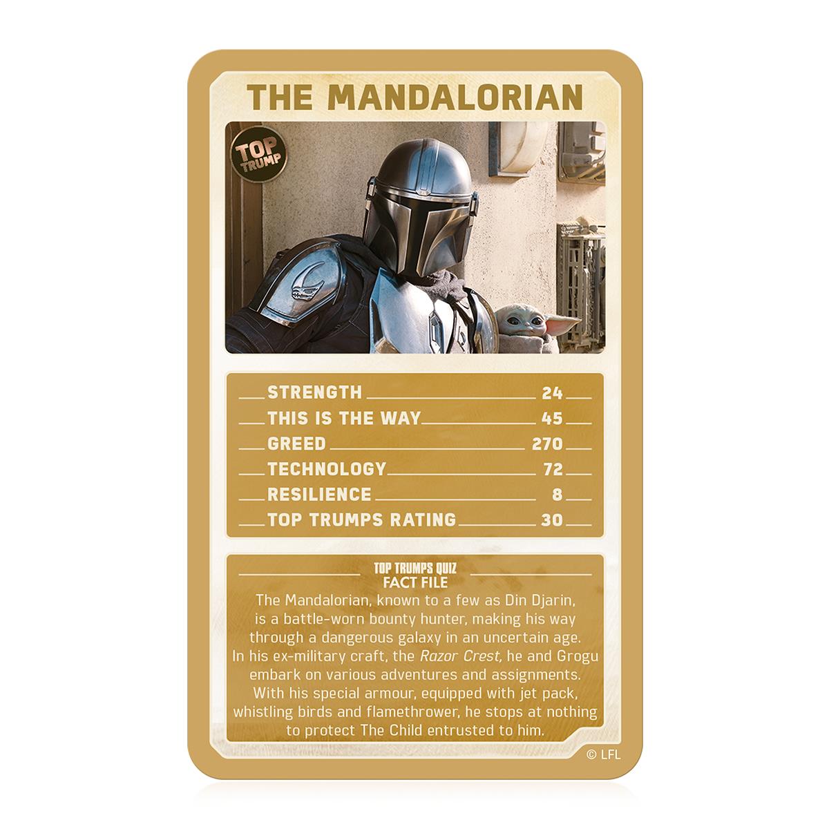 Star Wars : The Mandalorian Top Trumps Card Game