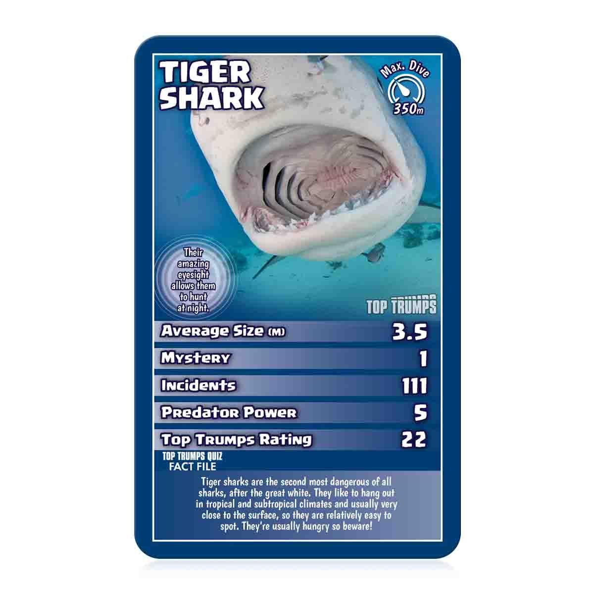Sharks Top Trumps Card Game