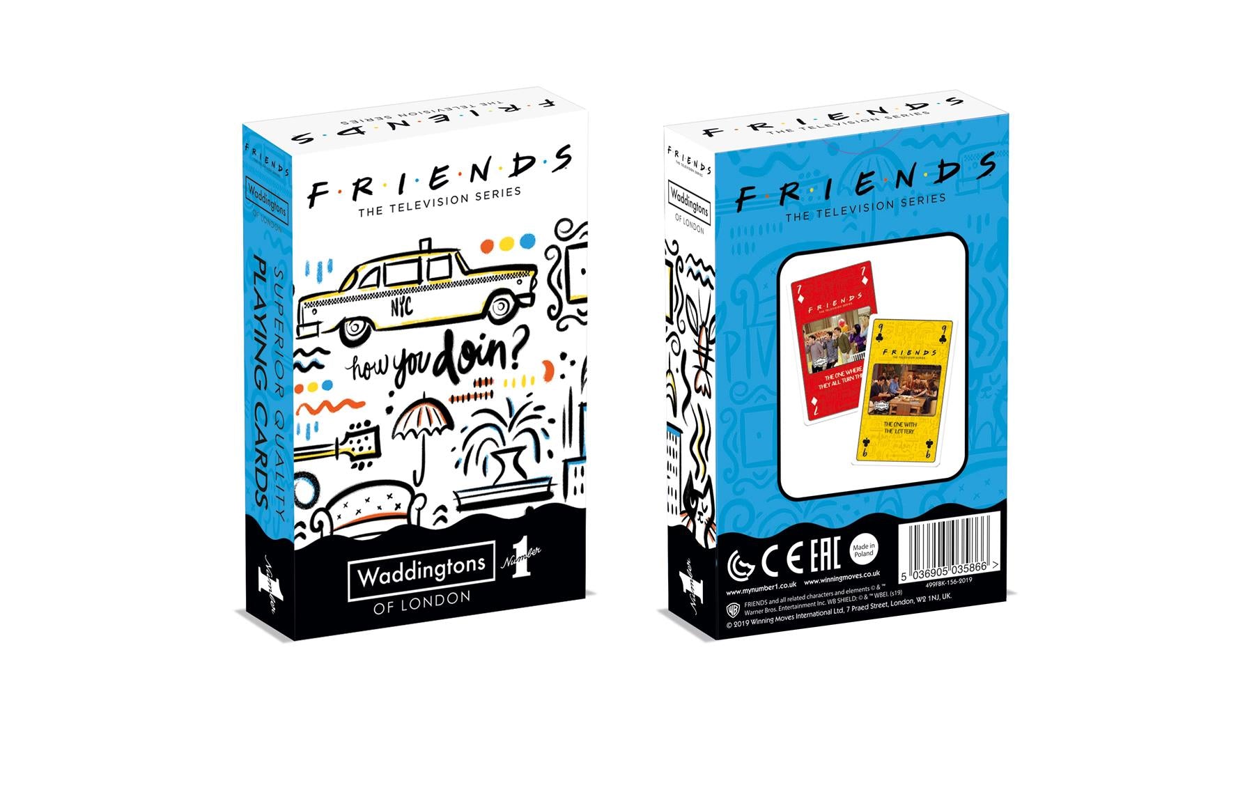 Friends Waddingtons Number 1 Playing Cards