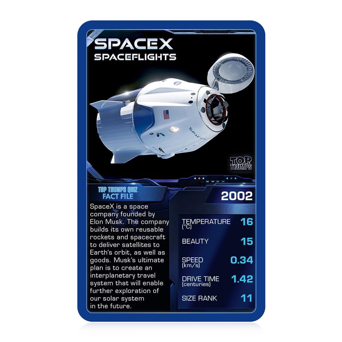 Space Top Trumps Card Game