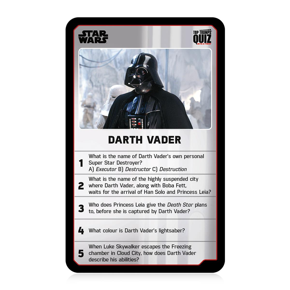 Star Wars 21 Top Trumps Quiz Card Game