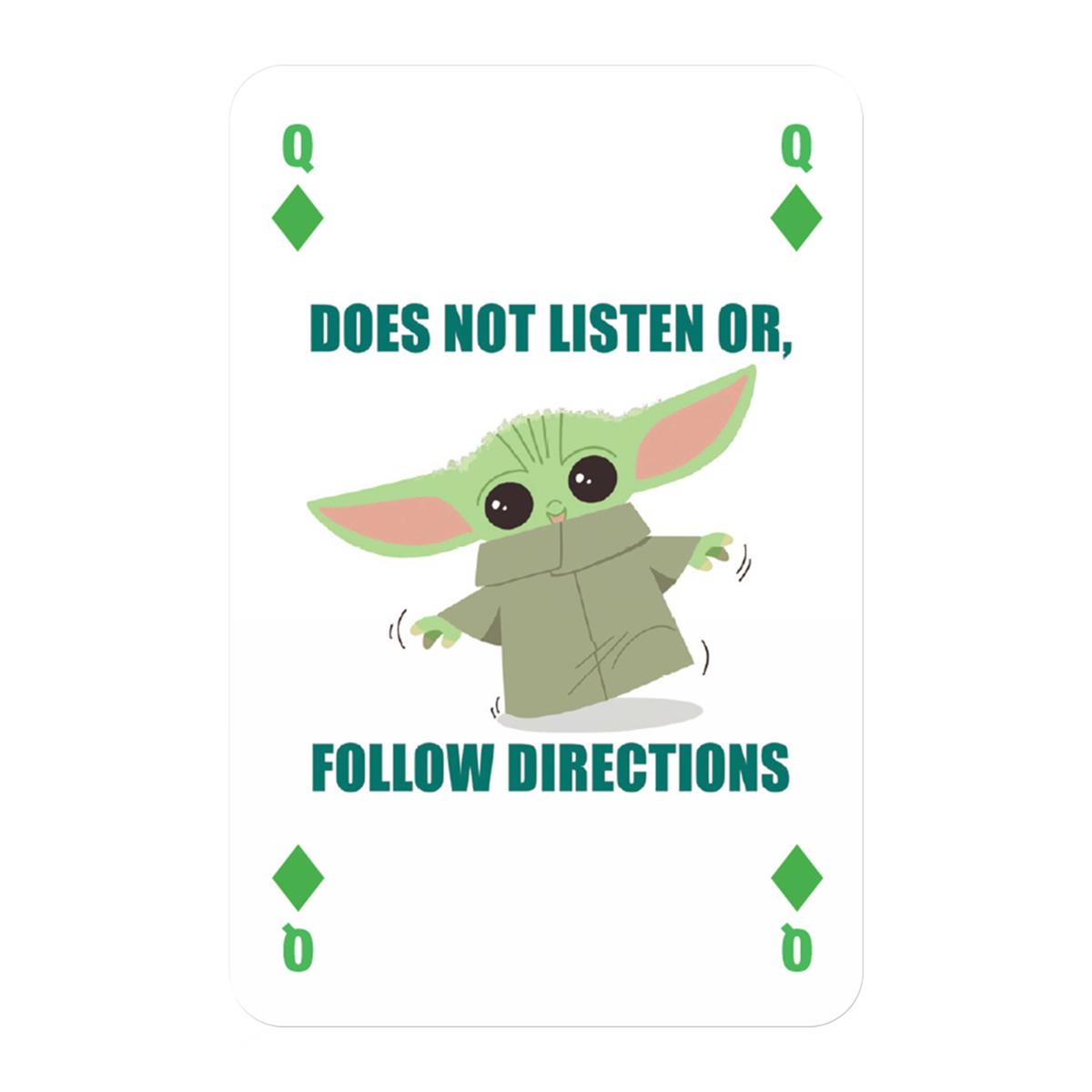 thumbnail image 2 of Star Wars Mandalorian Playing Cards - Baby Yoda Themed Deck For Poker & Games 2 of 14