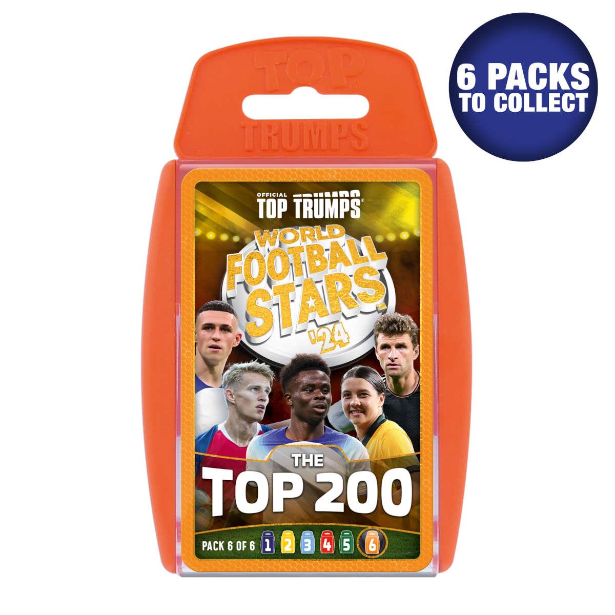 World Football Stars Top 200 - Pack 6 Top Trumps Card Game