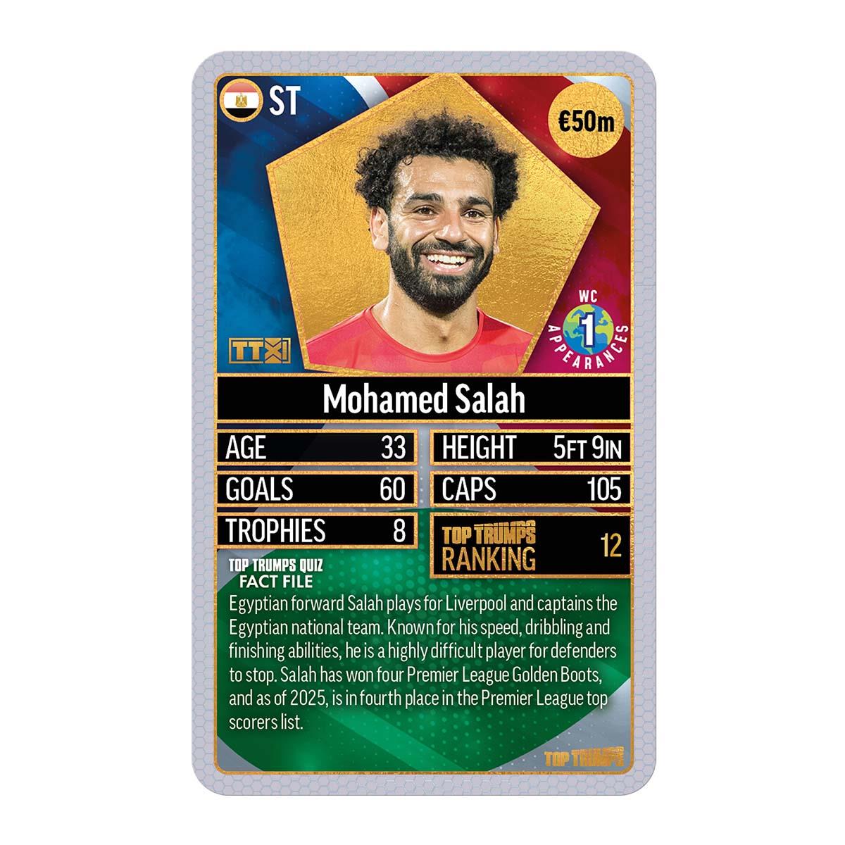 World Football Stars Top 200 Top Trumps Card Game Chrome Silver Pack