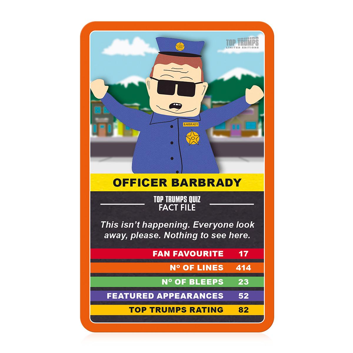 South Park Top Trumps Card Game