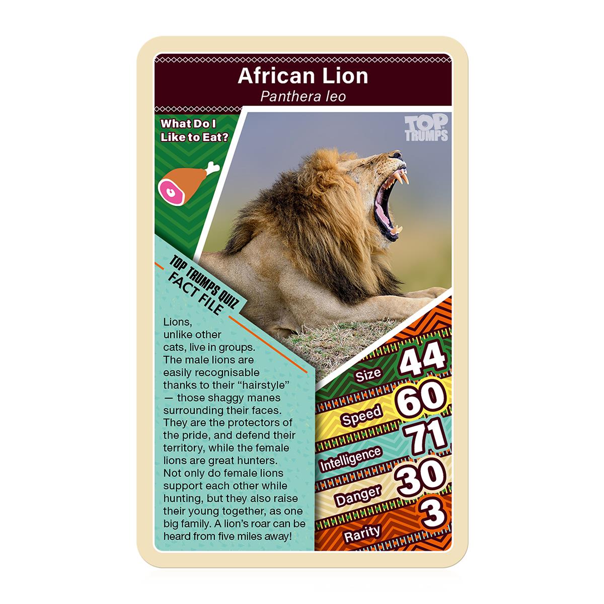 African Wildlife Top Trumps Card Game