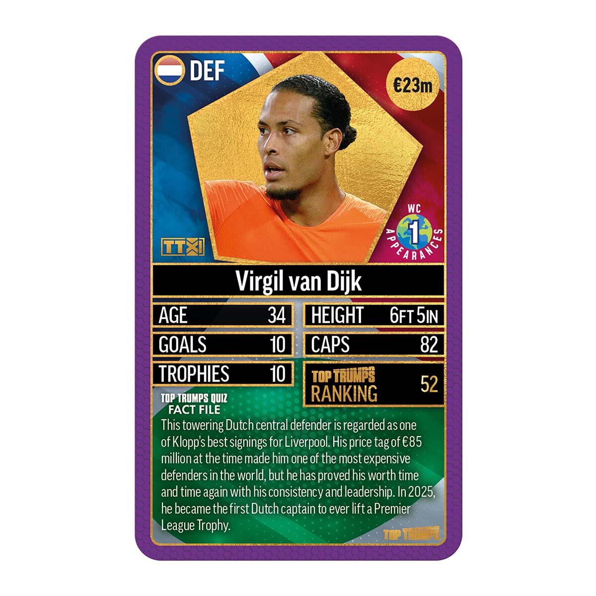 World Football Stars Top 200 Top Trumps Card Game Chrome Purple Pack