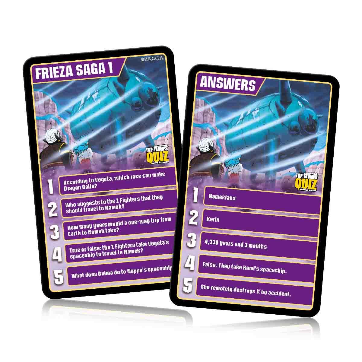 Dragon Ball Z Top Trumps Quiz Card Game