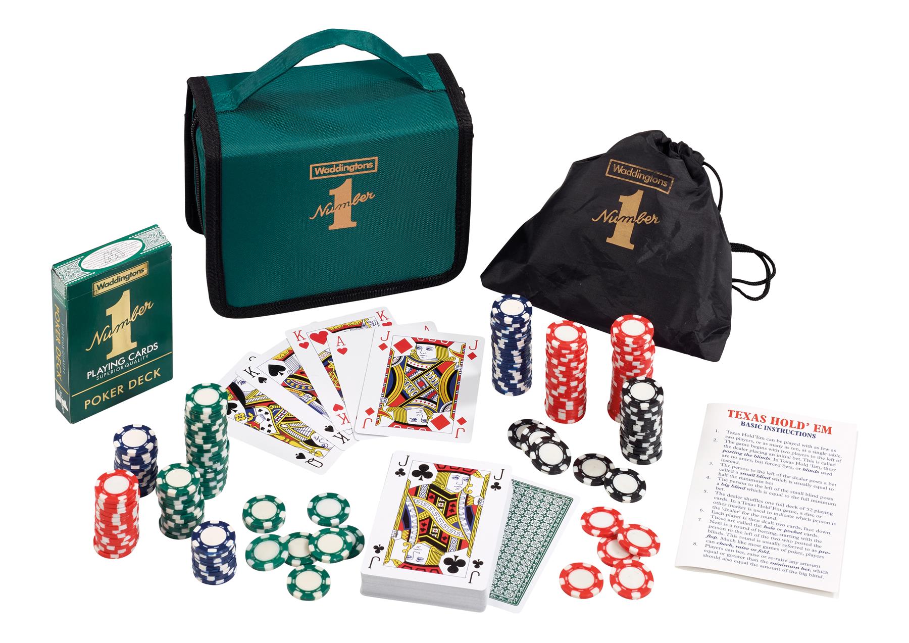 Travel Poker Set Waddingtons Number 1 Playing Cards