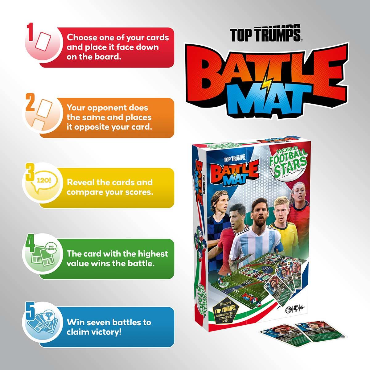World Football Stars Top Trumps Battle Mat Card Game