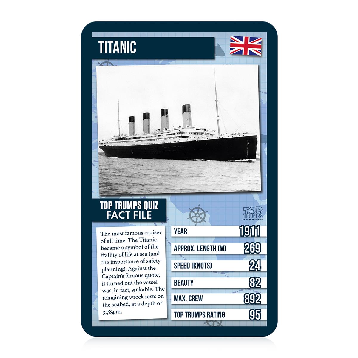 World Famous Ships Top Trumps Card Game