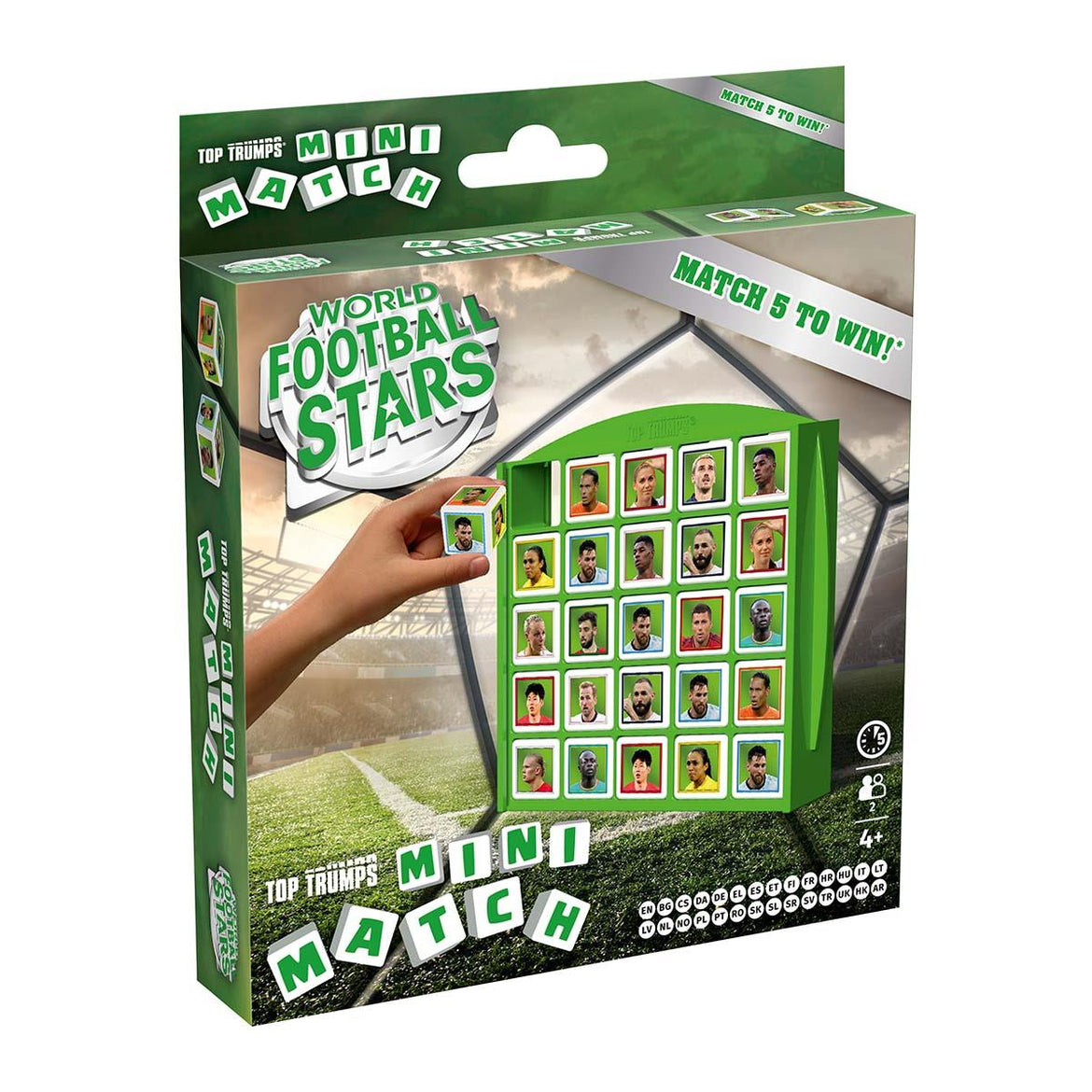 Top Trumps World Football Stars Top 200 Card Game Pack 1, Gioca con Lionel Messi, Sadio Mane, Mac Allister, Ederson e Jamal Musiala, regalo educativo dai 6 anni in su