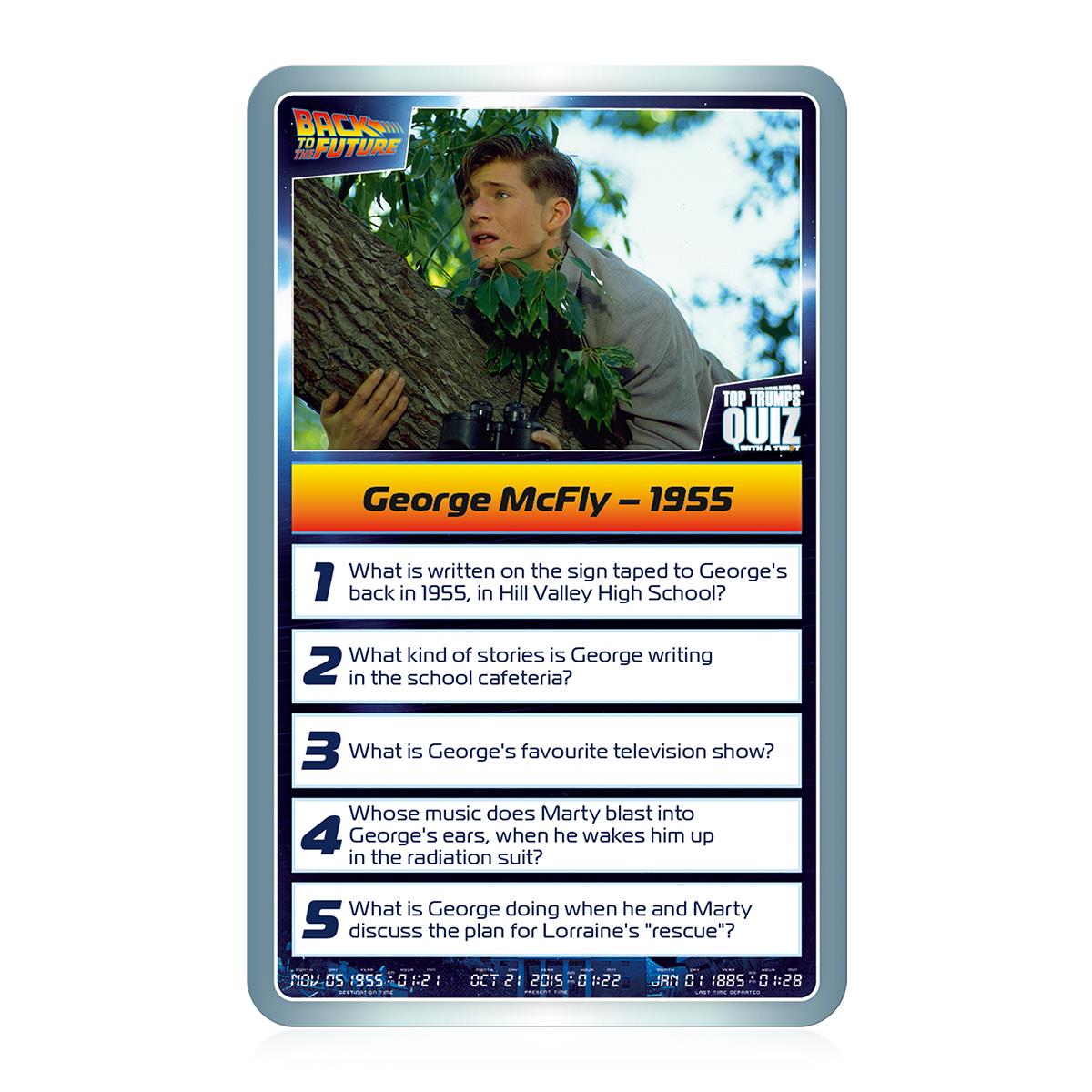 Back to the Future Top Trumps Quiz Card Game