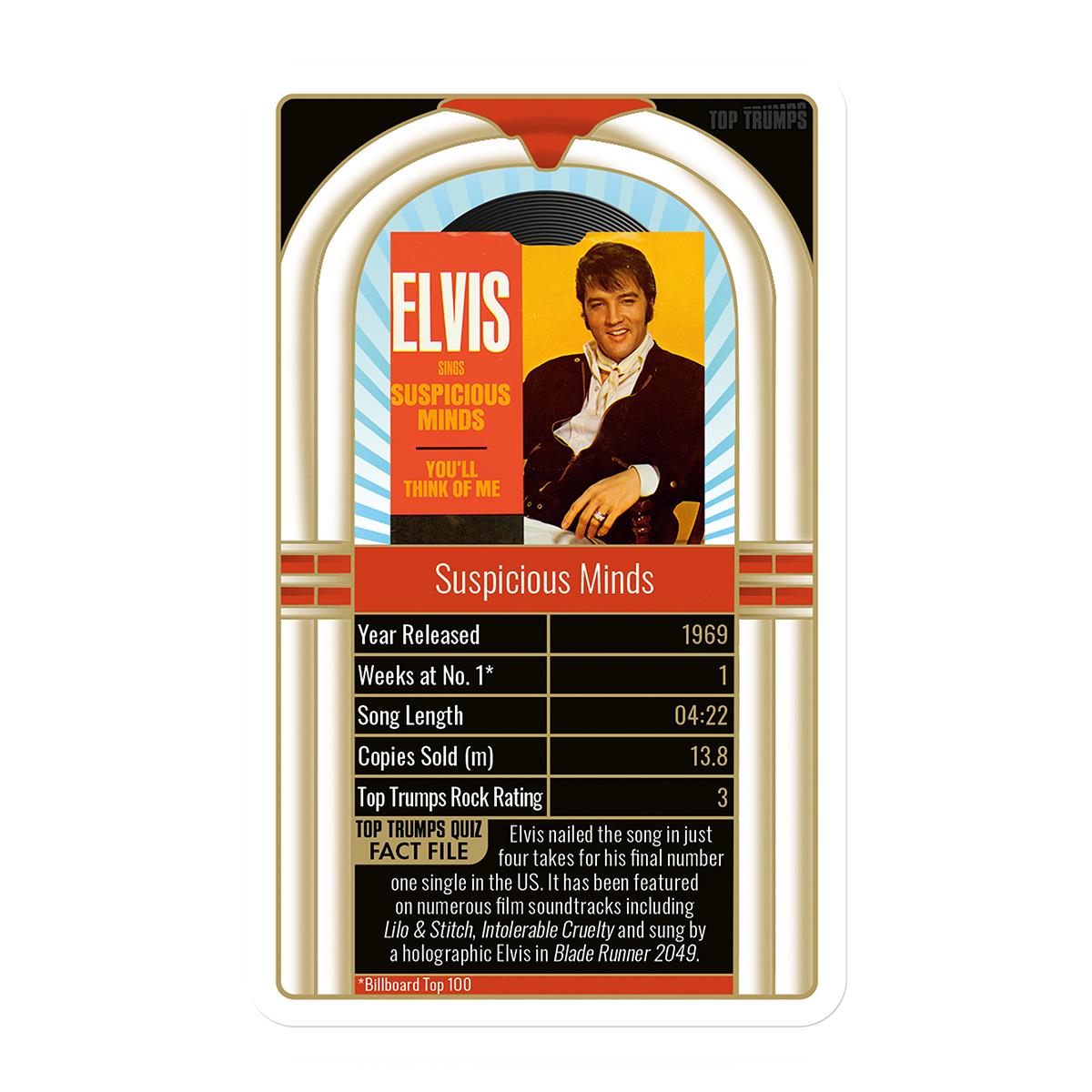 Elvis 30 Greatest Singles Top Trumps Card Game