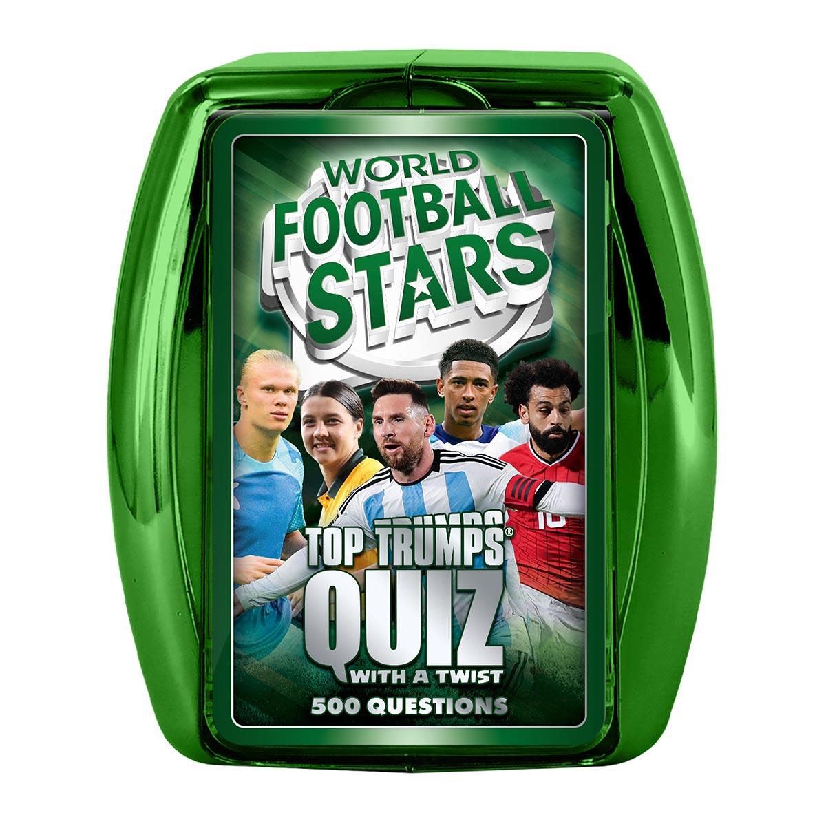 World Football Stars Green Top Trumps Quiz Card Game