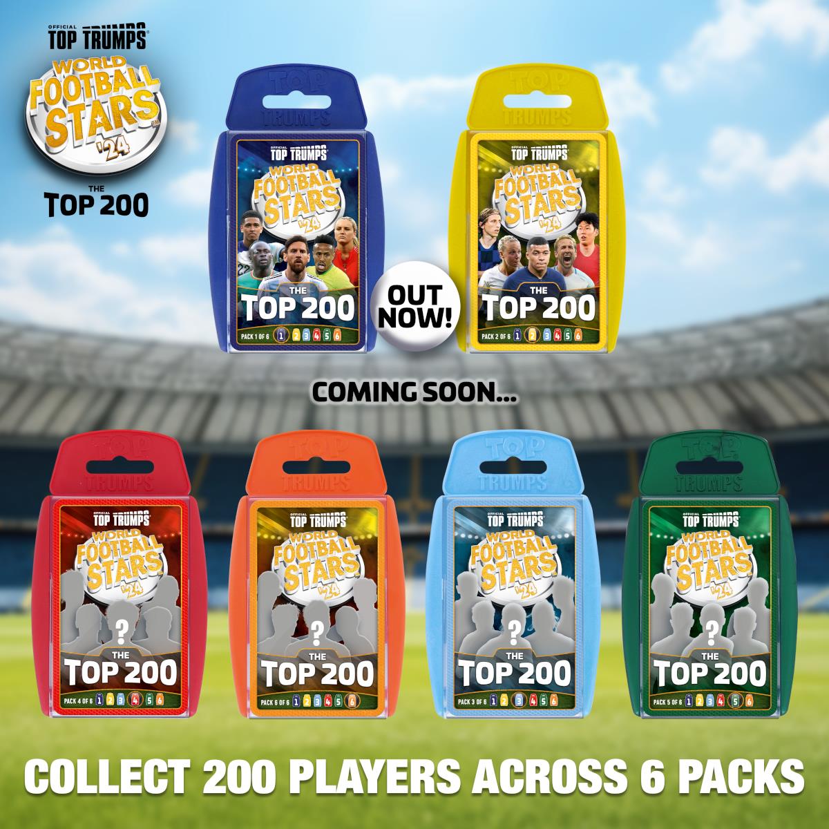 World Football Stars Top 200 - Pack 5 Top Trumps Card Game