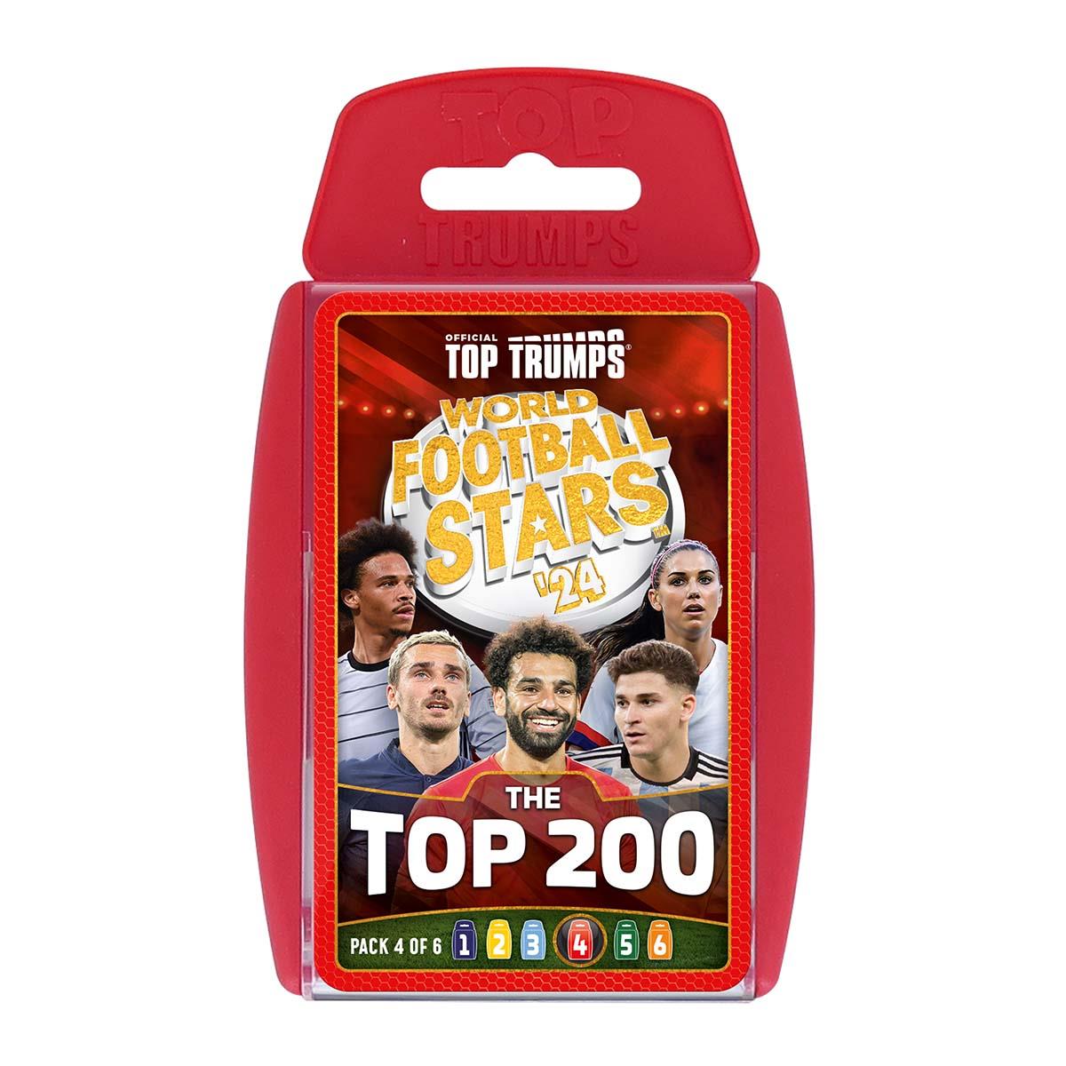 World Football Stars Top 200 - Pack 4 Top Trumps Card Game