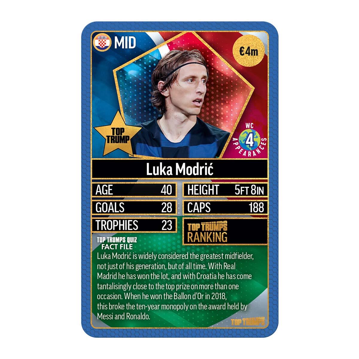 World Football Stars Top 200 Top Trumps Card Game Chrome Blue Pack